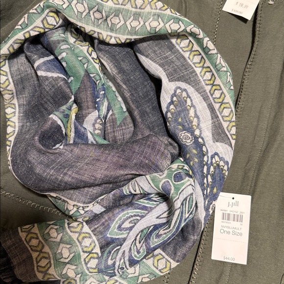 J Jill Olive Green Open Front Jacket - Picture 8 of 9